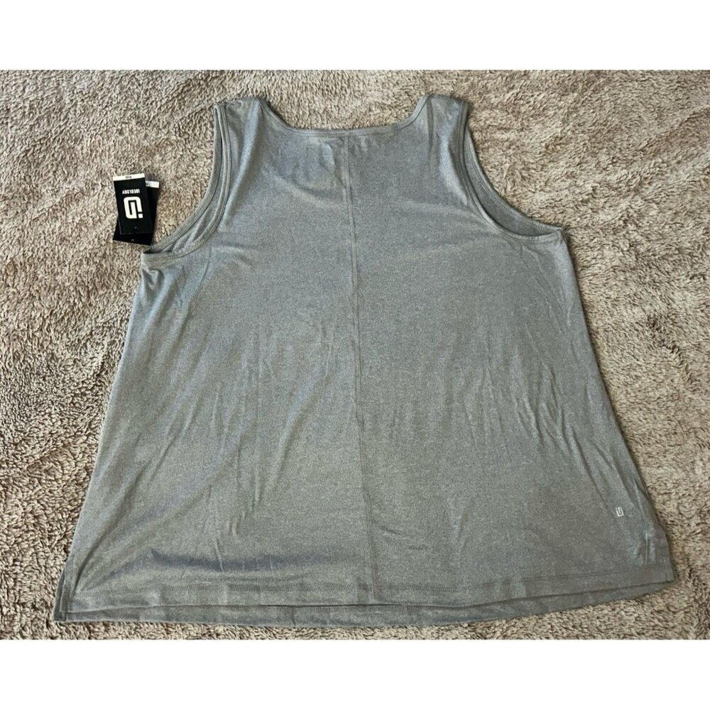 ID Ideology Plus Size Solid Essentials Crewneck Tank Top Women's Storm Gray New - Picture 8 of 10